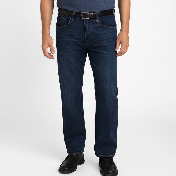 Izod Relaxed Fit Med Wash Straight Jeans Men's Sz 36 - Picture 1 of 5